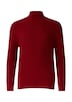 Strukturmix-Pullover aus reiner Baumwolle mit Rollkragen