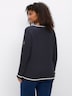 Langarm-Pullover Langarm-Pullover mit Kontrast-Details Langarm