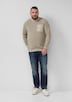 Baumwoll-Pullover mit aufgesetzter Brusttasche