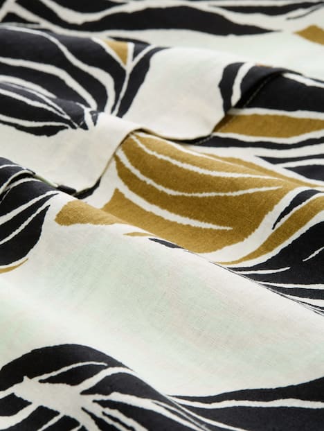 Loose Fit Bluse mit Leinenanteil