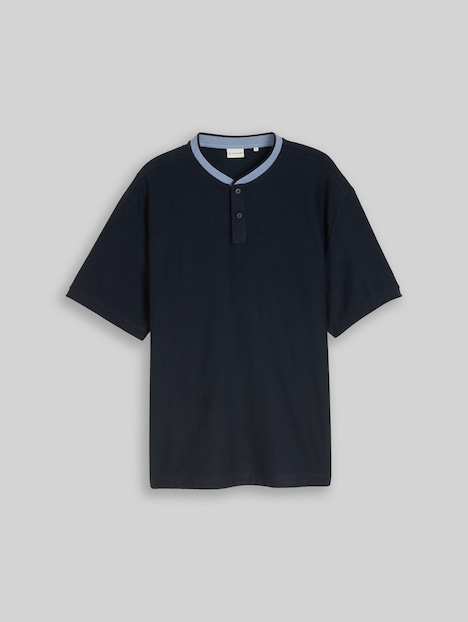 Poloshirt mit Stehkragen