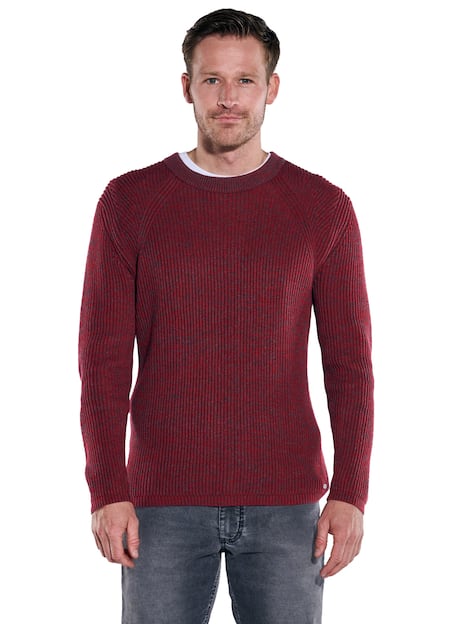 engbers Herren Pullover regular , Tomatenrot