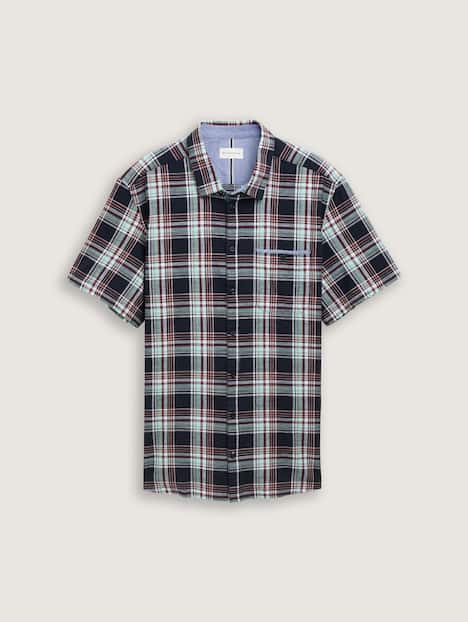 Regular Fit Kurzarmhemd mit Karomuster