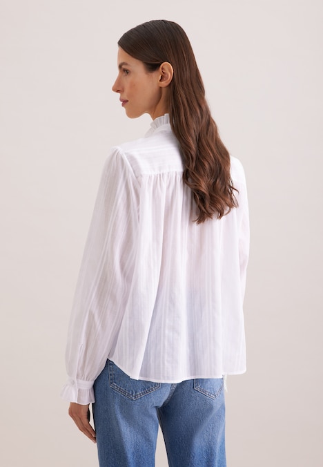 Damen Ausgestellte Bluse - Uni