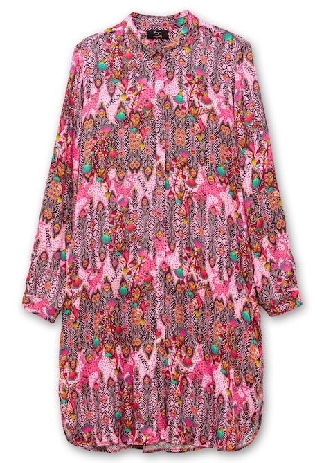 Longbluse Langarm Sonstiges Muster Hemdkragen