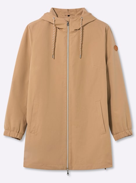 Jacke Übergangsjacke in A-Linie Langarm Kapuzenkragen