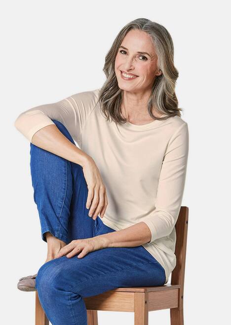 GOLDNER Shirt Veelzijdig te combineren shirt met 3/4-mouwen