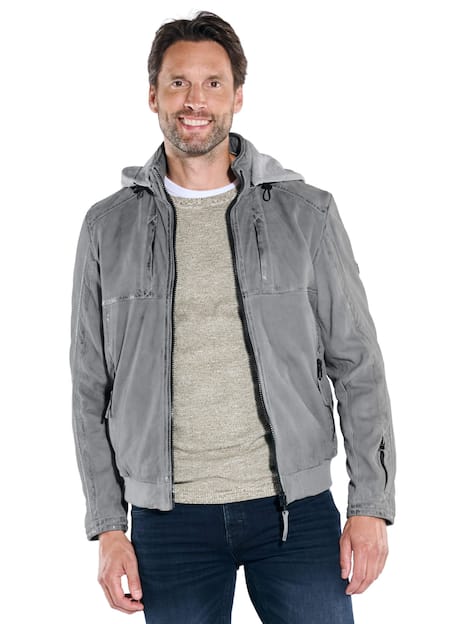 engbers Herren Lederjacke , Hellblau