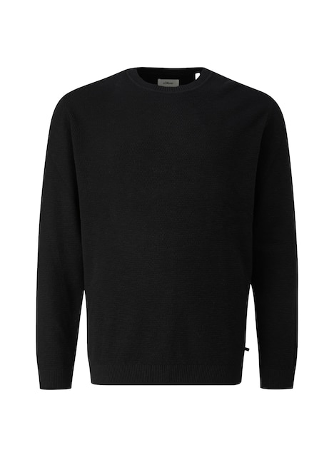 Struktur-Pullover aus 100% Baumwolle