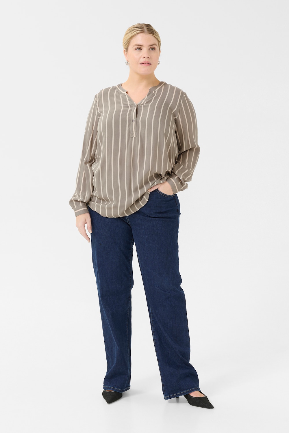Langarm-Bluse Regular fit