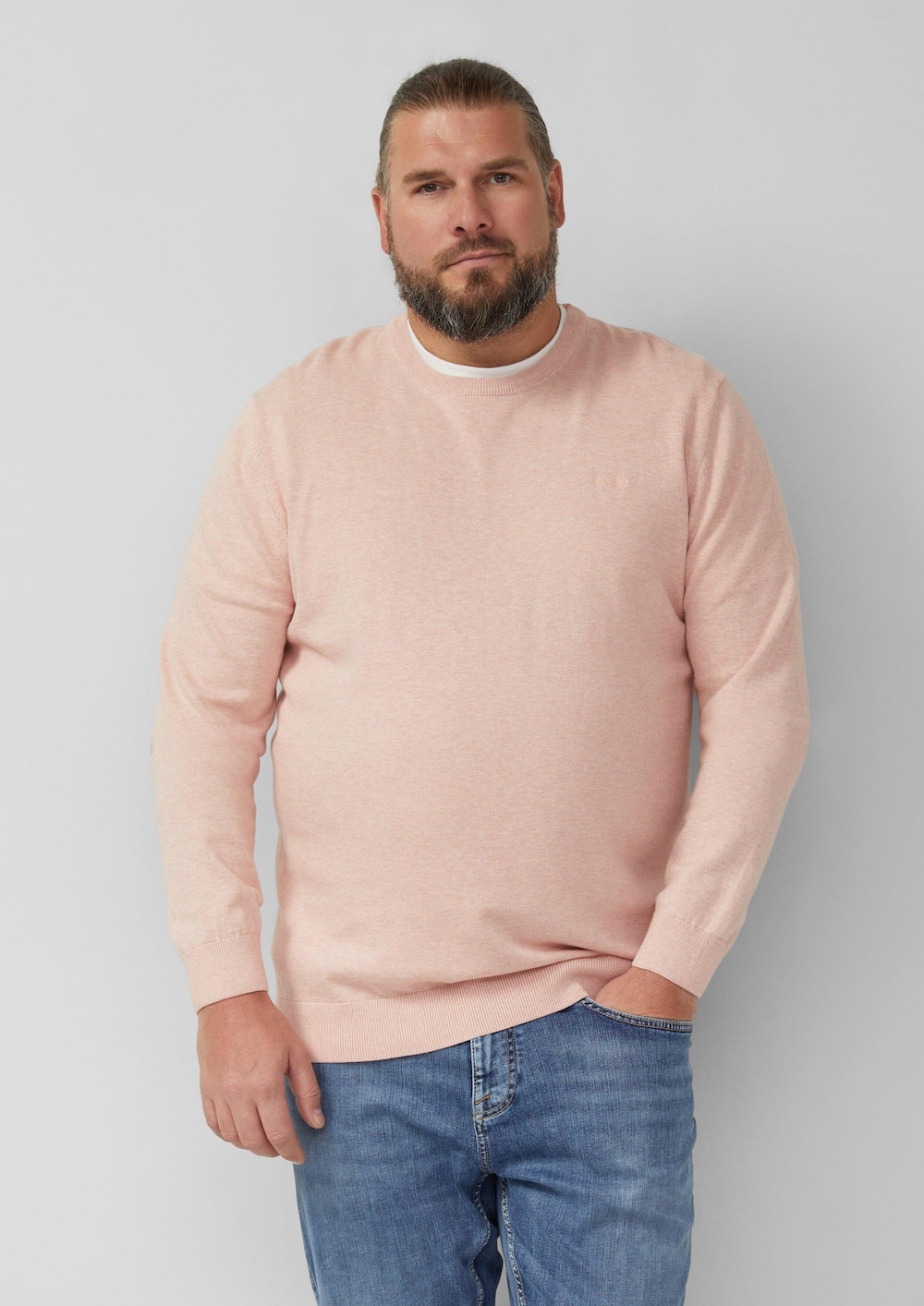 Strickpullover mit Logo-Stickerei