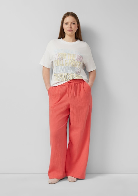 Musselin Hose mit weitem Bein