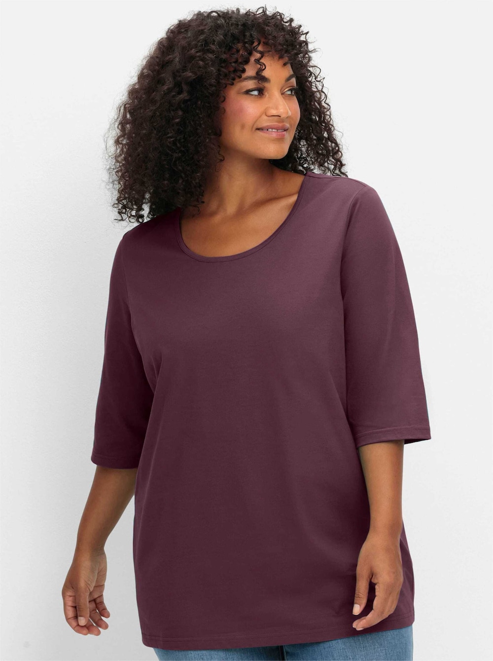 3/4-Arm-Shirt 3/4-Arm-Shirt im geraden, längeren Schnitt 3/4-Arm Uni