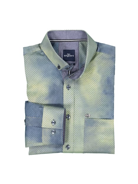 engbers Herren Langarm-Hemd gemustert , Gelb