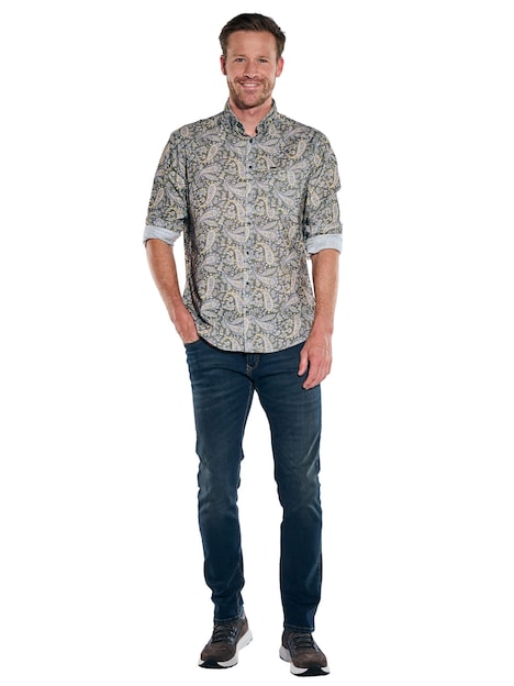 Herren sportives Overshirt aus Cord , Khaki