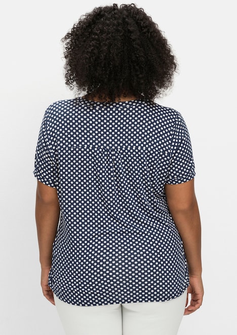 Blusenshirt Kurzarm Punkte