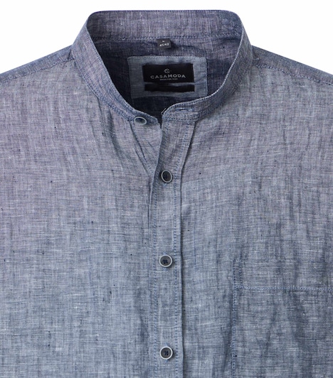 Leinenhemd Kurzarm uni Casual Fit