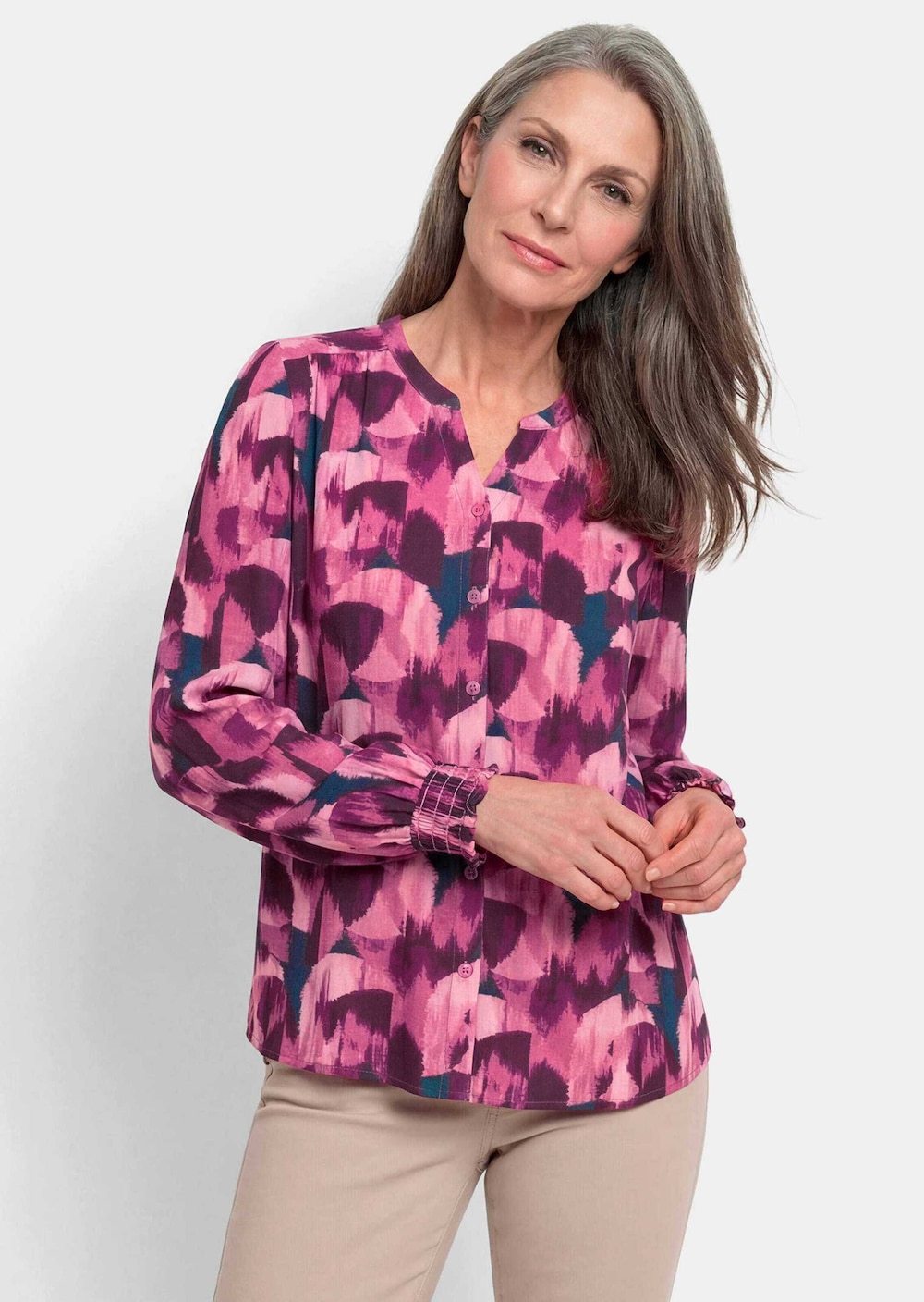 Satijnen blouse van 100% viscose