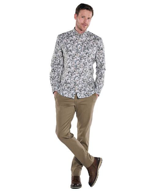 engbers Herren Langarm-Hemd gemustert , Dunkelgruen