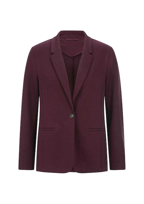 Damenblazer mit Reverskragen und Paspeltaschen