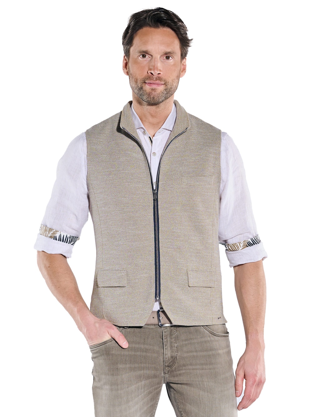 Sakko-Weste mit Zipper