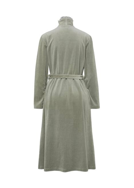 Nicki-Hausmantel mit Schalkragen