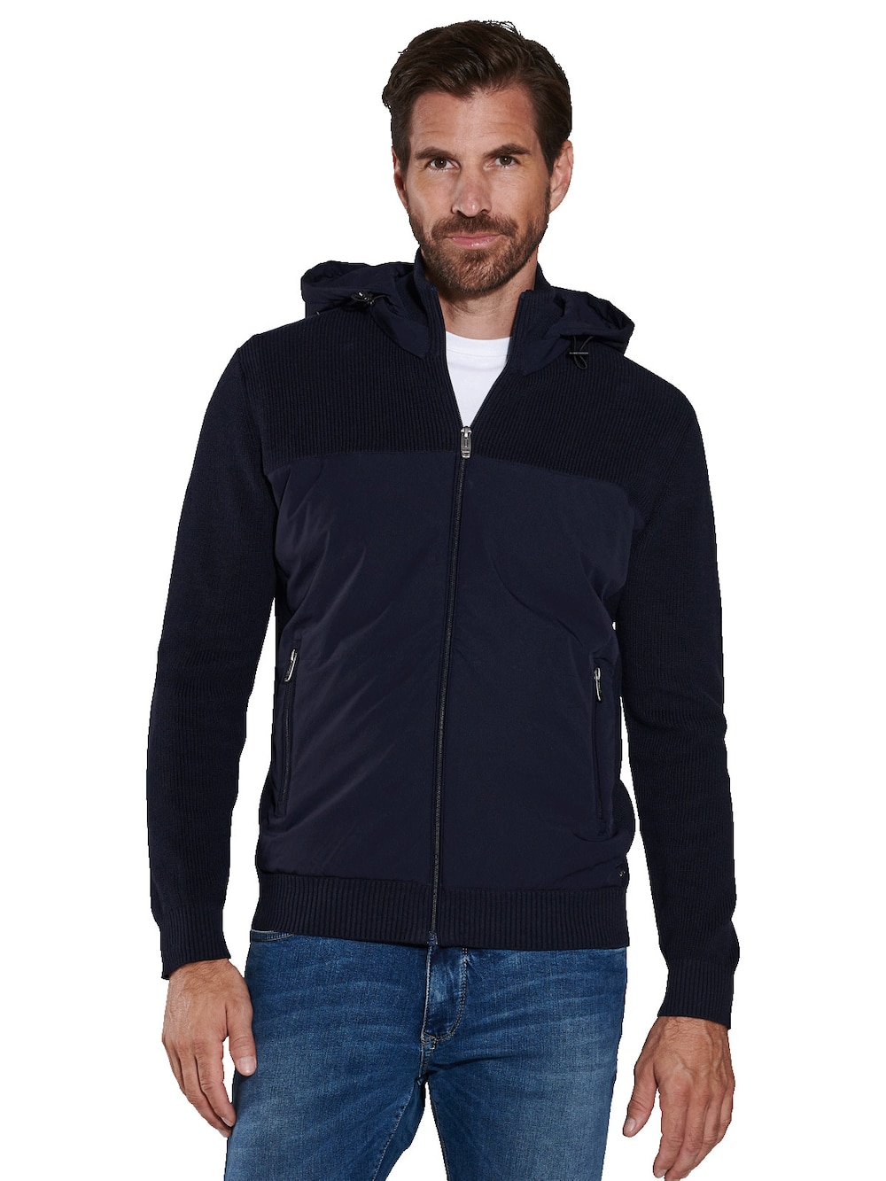 Strickjacke mit Kapuze