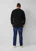 Strukturierter Baumwoll-Pullover mit Label-Patch