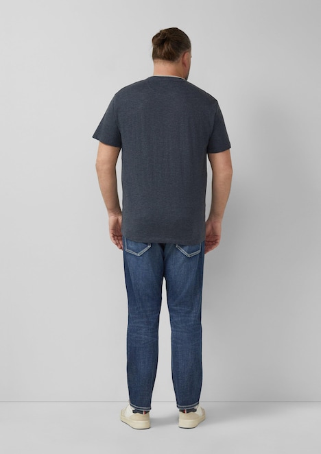 Weiches Henley-Shirt aus Melange-Jersey