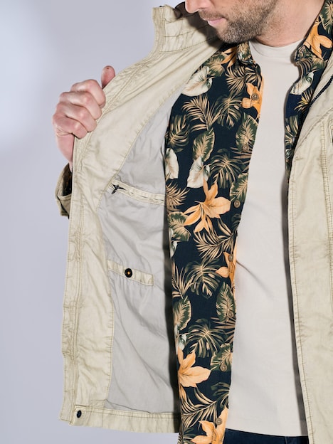 Herren Jacke mit Kontrastdetails , Beige