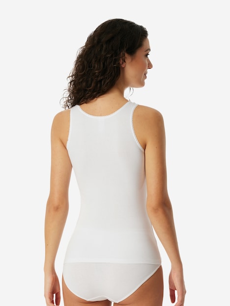 Schiesser Damen Unterhemd 4-Pack Modern Multipacks - weiss