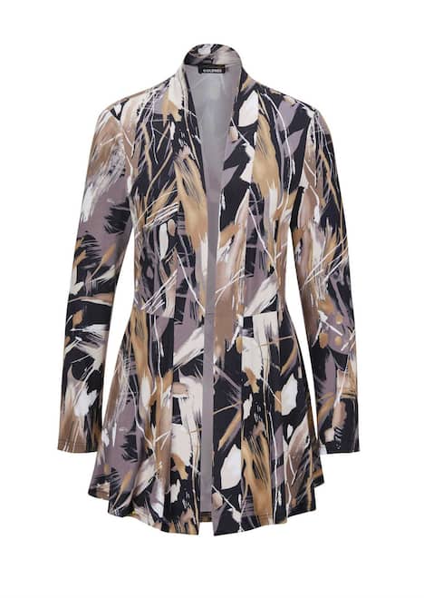 Stretchbequeme Slinky-Druckjacke