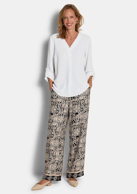 Elegante basic blouse met V-hals