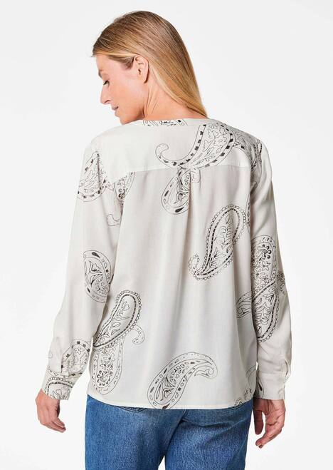 GOLDNER Blouse Blouse met glinsterend paisleypatroon