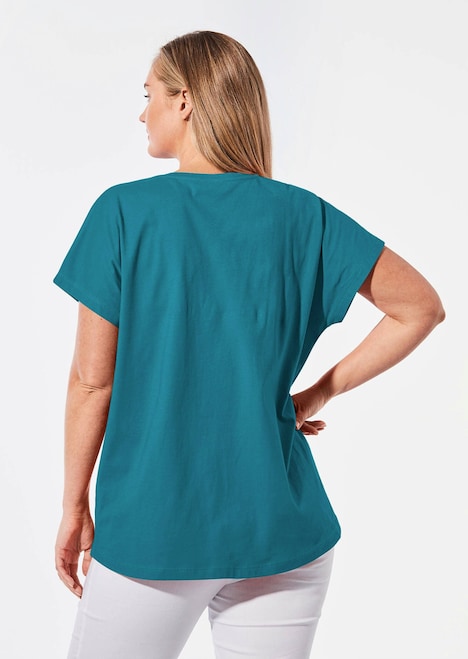 Luftiges Shirt mit schmaler Blende