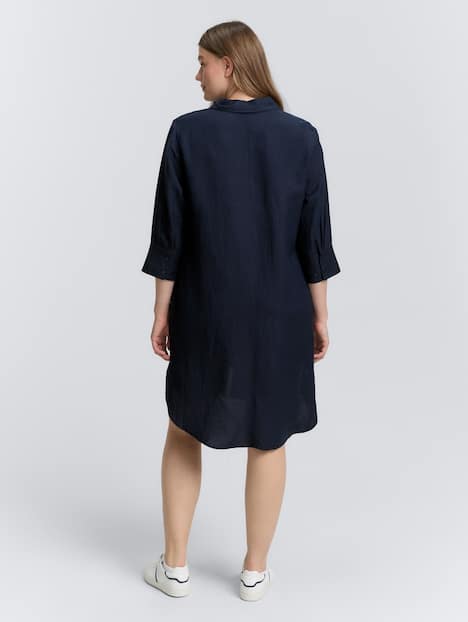 Blusenkleid mit Leinenanteil