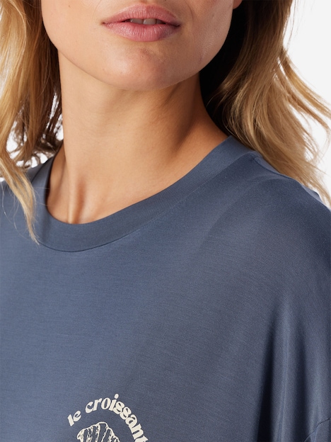 Schiesser Damen Schlafanzug Casual Fashion blaugrau