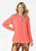 GOLDNER Blouse Chiffon blouse met vrouwelijke halslijn