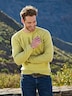 Herren Pullover uni , Hellgruen