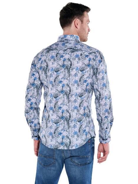 engbers Herren Langarm-Hemd slim fit , Royalblau