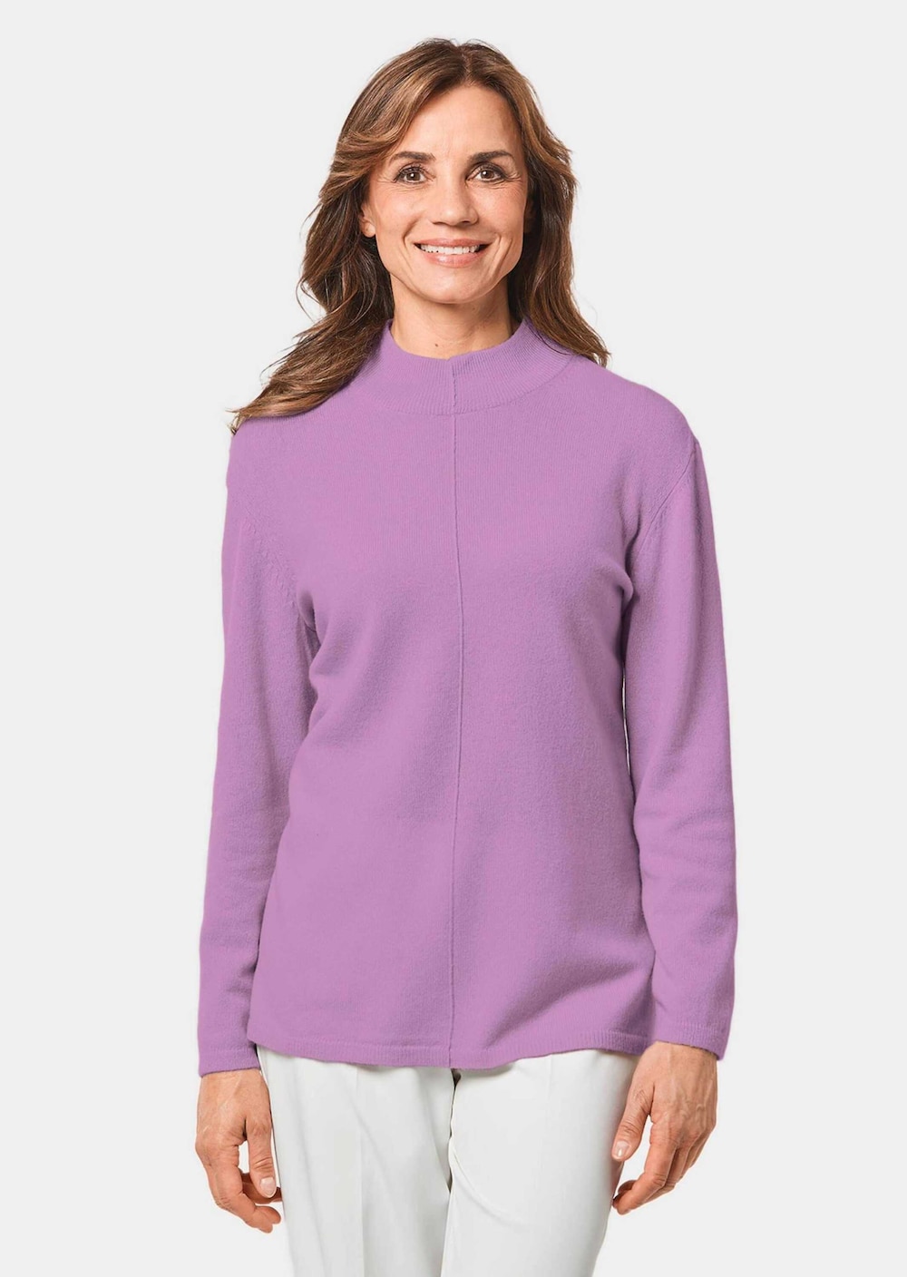 Weicher Kaschmirpullover mit Kragen