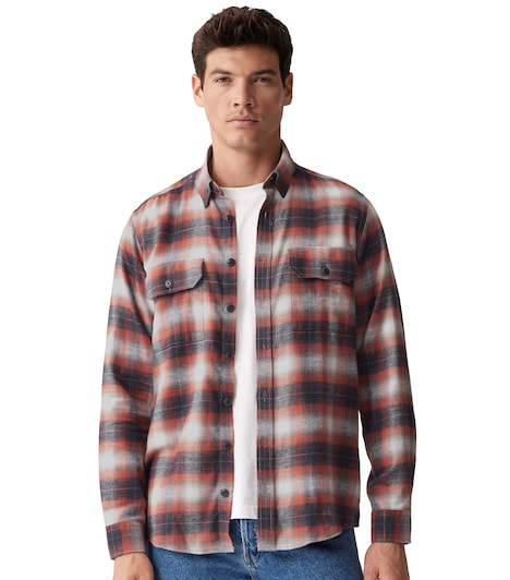 Flanellhemd kariert Casual Fit