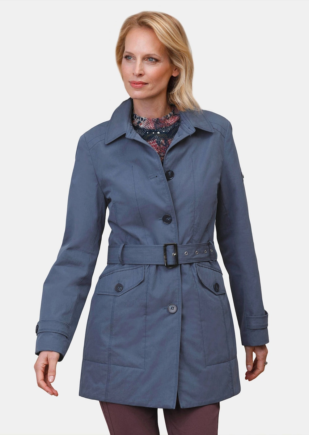 Hochwertiger, leicht wattierter Trenchcoat