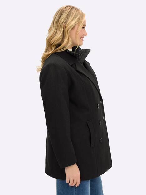 Jacke Langarm Uni Reverskragen