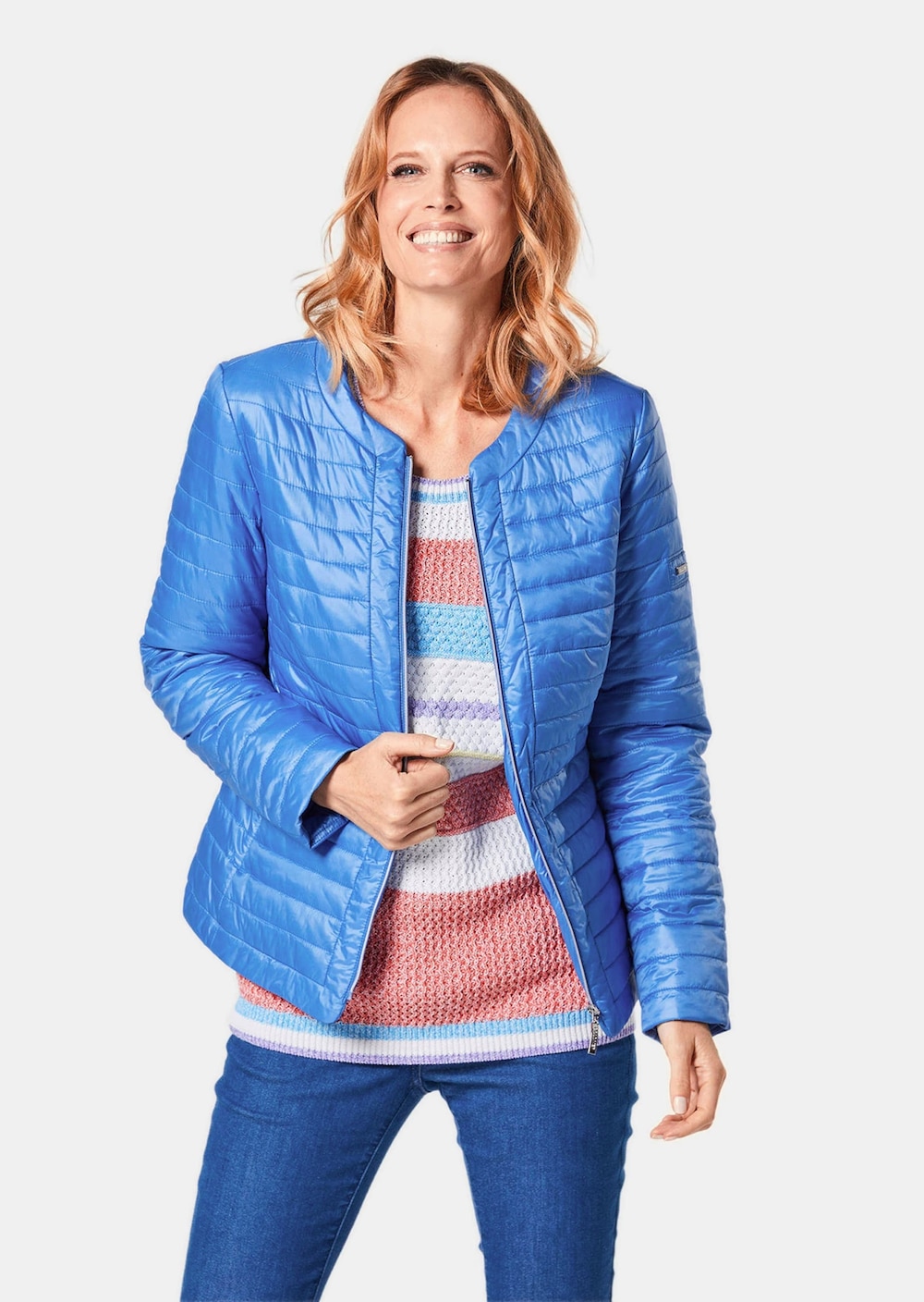 Steppjacke in zart glänzender Qualität