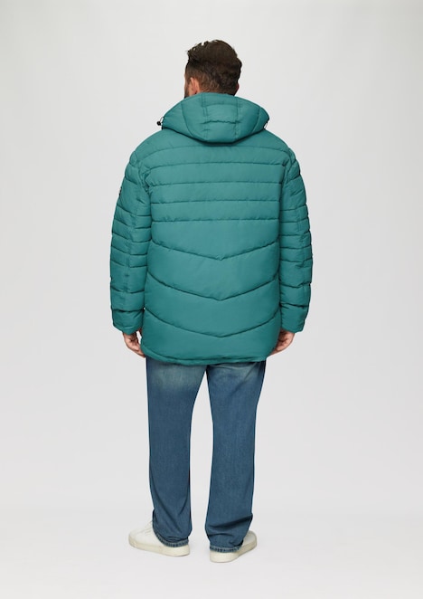 Gesteppte Jacke mit abnehmbarer Kapuze