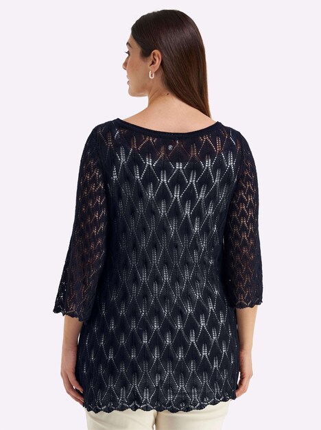 3/4-Arm-Pullover 3/4-Arm Ajour
