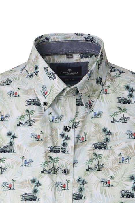 Freizeithemd Kurzarm Print Casual Fit