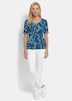 Baumwollshirt mit femininen Blüten