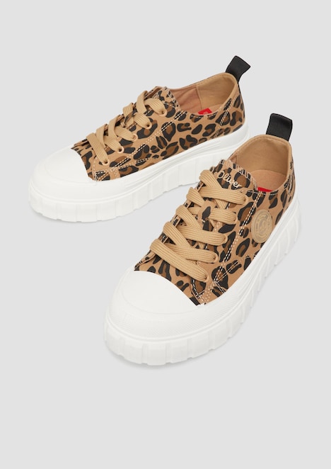 Textil-Sneaker mit Plateau-Sohle
